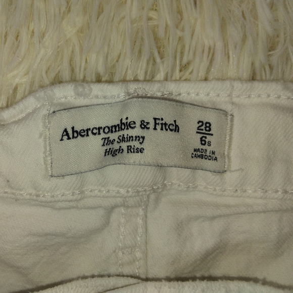 New Abercrombie & Fitch The Skinny High Rise Jeans White Size 28 - Picture 8 of 11